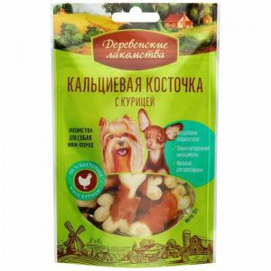 "ДЕЕВЕНСКИЕ ЛАКОМСТВА" лакомство для собак, Косточки утиные, 55 г